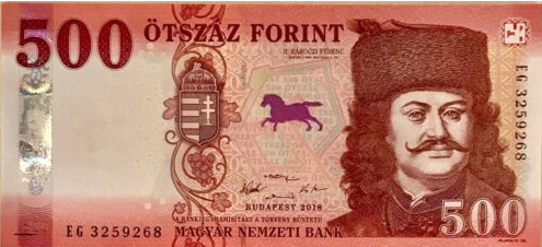 P202a Hungary 500 Forint Year 2019